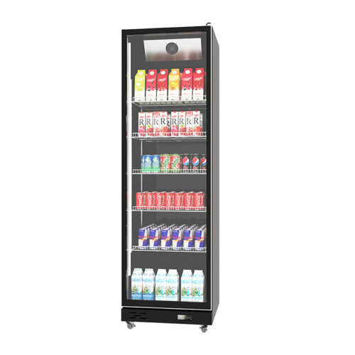 Single-door commercial glass door wine and beverage freezer
