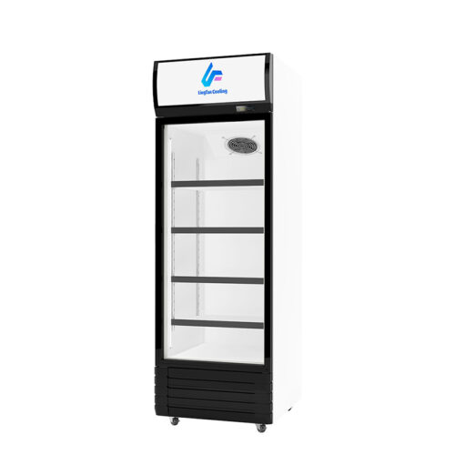 Supermarket Commercial Single Glass Door Upright Freezer