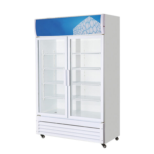 Refrigerator Glass Display Double-Door Single-Temperature Freezer