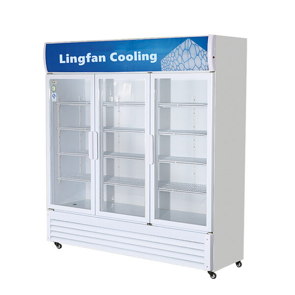 Factory Commercial 3-Doors Display Showcase Refrigerator