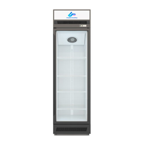 Convenience Store Upright Freezer Commercial Display Refrigerator Supermarket Showcase Beverage Fridge With Glass Door