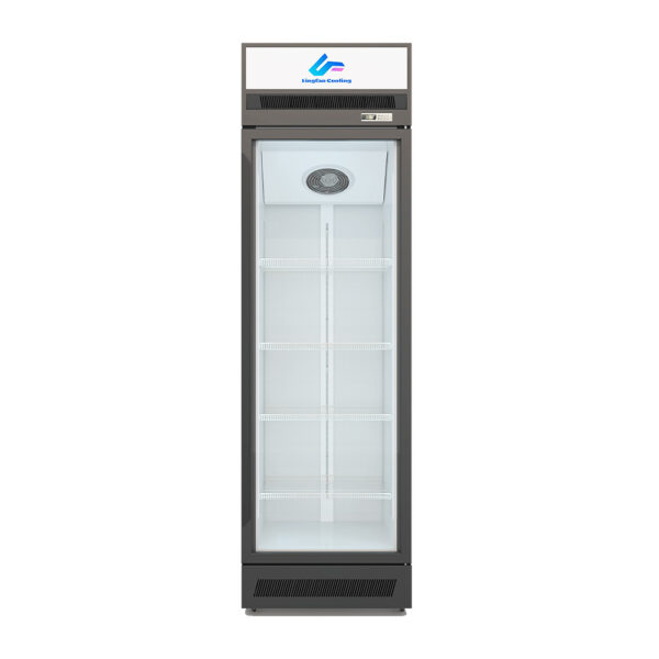 Convenience Store Upright Freezer Commercial Display Refrigerator Supermarket Showcase Beverage Fridge With Glass Door