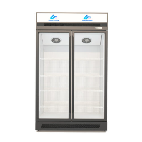 Commercial Display Refrigerator with Glass Door - Convenience Store Upright Freezer Supermarket Showcase Beverage Fridge