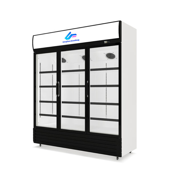 850L Upright Triple Glass Door Refrigerator