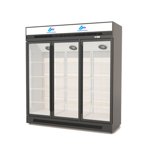 Luxury upper unit light box type three-door freezer
