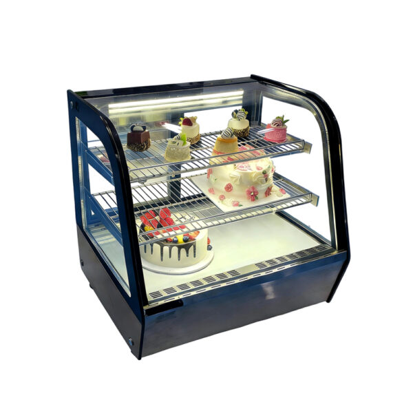 Energy-Saving Commercial Counter Cake Display Fridge with 2-Door Digital Control Logo Customizable for Cake Store
