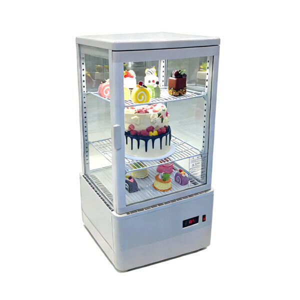 Commercial Air Cooling Cake Display Refrigerator Double Layer Bakery Showcase with Straight Glass Low Maintenance