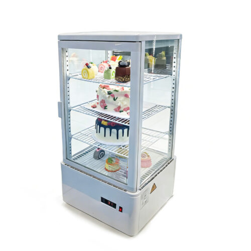 360° Displpay Freezer Large Capacity Electric Power Source for Cake Store and Convenience Use