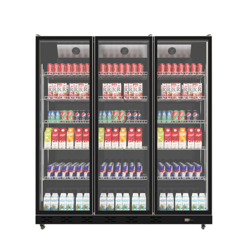 Commercial Refrigeration Equipment Display Freezer With Glass Door and Shelves Framework for Commercial Refrigerator