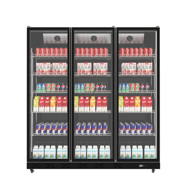 Commercial Refrigeration Equipment Display Freezer With Glass Door and Shelves Framework for Commercial Refrigerator