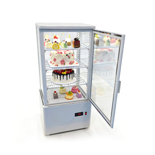 Cake Display Refrigerator Double Layer Bakery Showcase with Straight Glass Low Maintenance