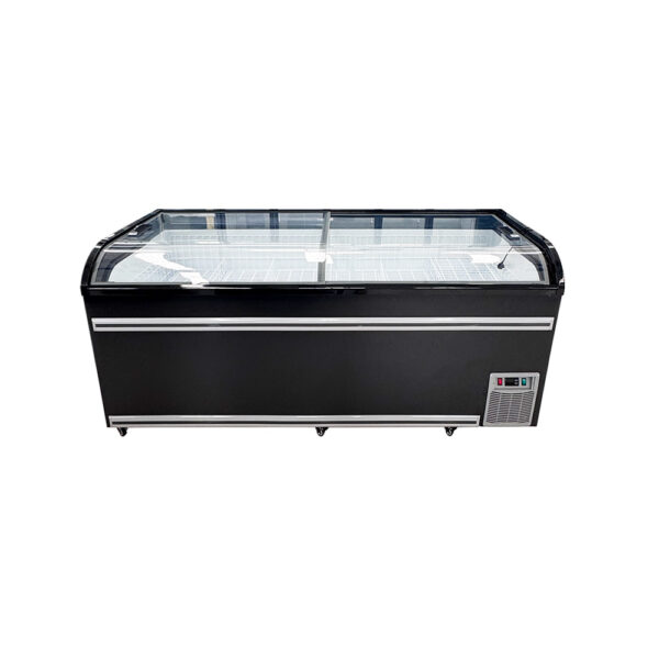 Ice Cream Chest Freezer Commercial Sliding Glass Door with Curved Glass Display for Supermarket