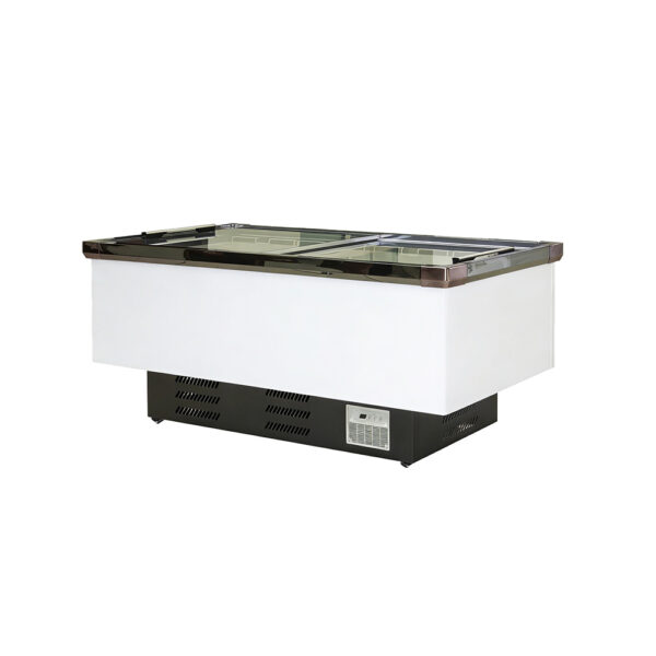 Commercial Chest Island Deep Freezer Single-Temperature Large Capacity Sliding Door Refrigeration Display Equipment