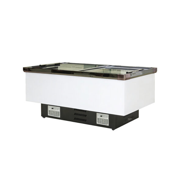 Double -Temperature Commercial Large Capacity Chest Island Deep Freezer Sliding Door Refrigeration Display Equipment