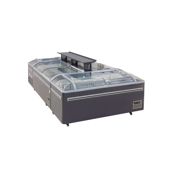 Commercial Glass Door Island Freezer Supermarket Horizontal Combined Type Refrigeration Equipment Freezer