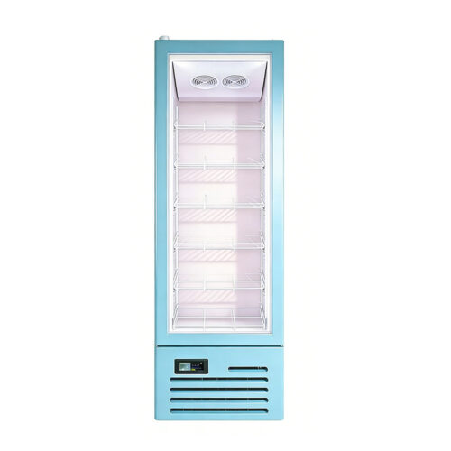 Commercial 2~8℃ Glass Door Refrigerated Cabinet Digital Display Single-Temperature Direct Refrigeration Equipment