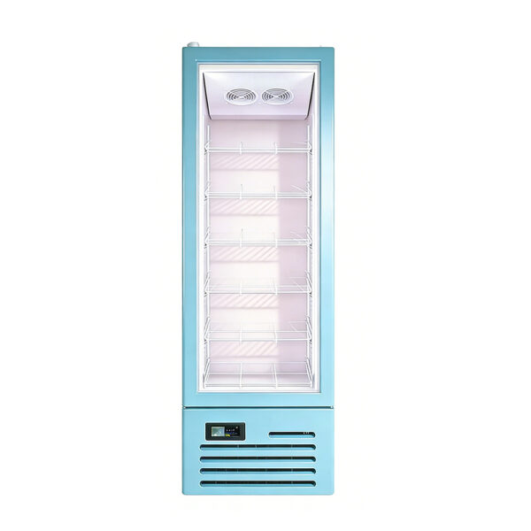 Commercial 2~8℃ Glass Door Refrigerated Cabinet Digital Display Single-Temperature Direct Refrigeration Equipment