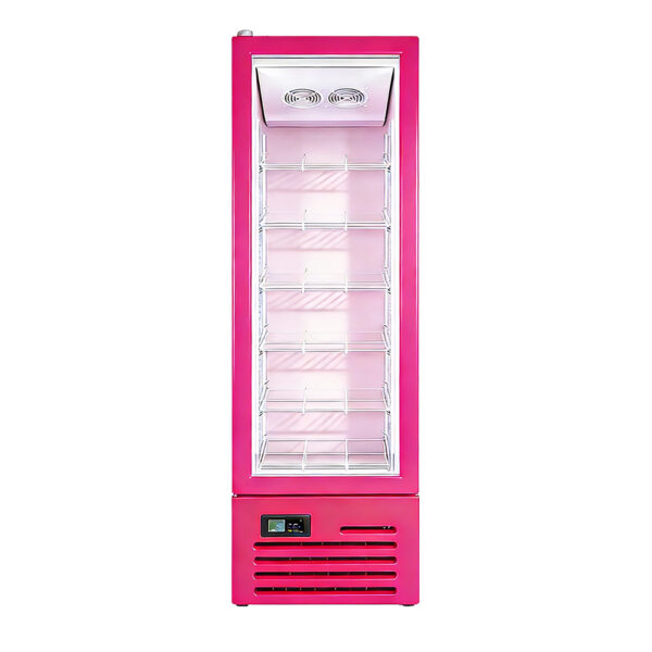 Commercial Glass Upright Beverage Display Refrigerator for Retail Drink Display with LED Lighting and Digital Control Showcase