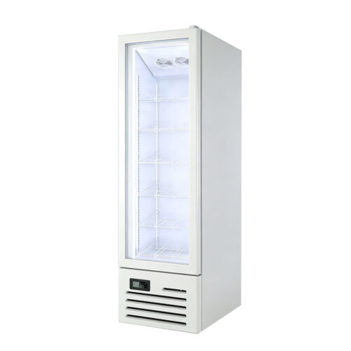 Commercial 350L Vertical Ice Cream Freezer Single-Temperature Air Cooled Display Cabinet Refrigerator for Convenience Store Use