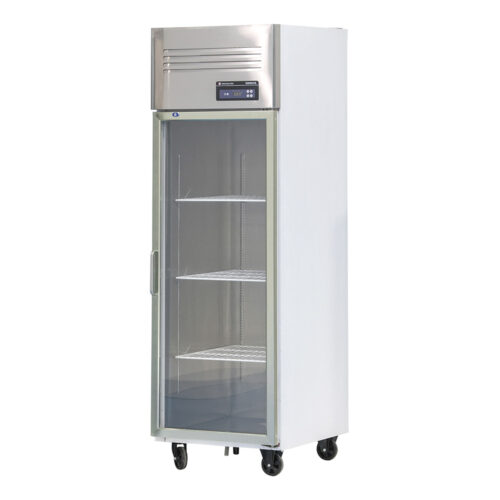 Commercial One Door Stainless Steel Upright Refrigerator Digital Control Dual Temperature Freezer for Hotel Kitchen