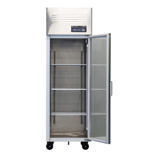 Stainless Steel Commercial One Door Upright Freezer Digital Control Dual Temperature Refrigerator Hotel Kitchen