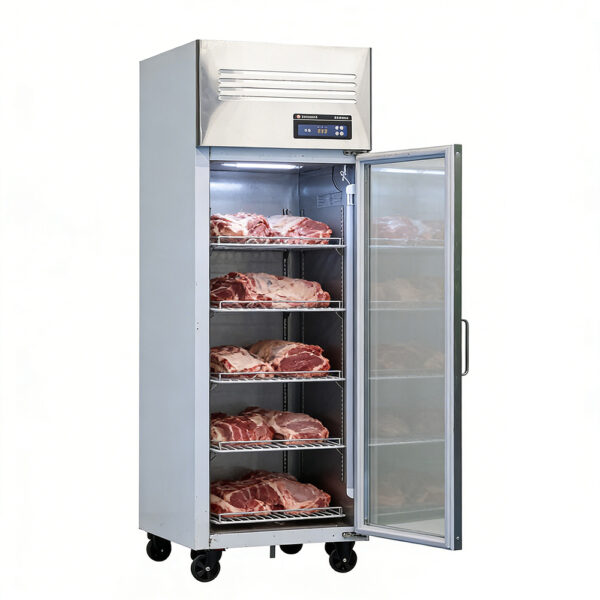 Commercial Dual Temperature One Door Stainless Steel Upright Freezer Digital Control Refrigerator Hotel Kitchen